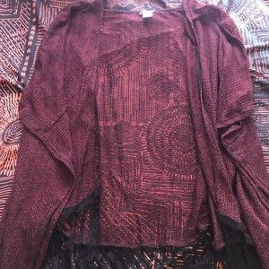 Red and Black Cover Up/Cardigan